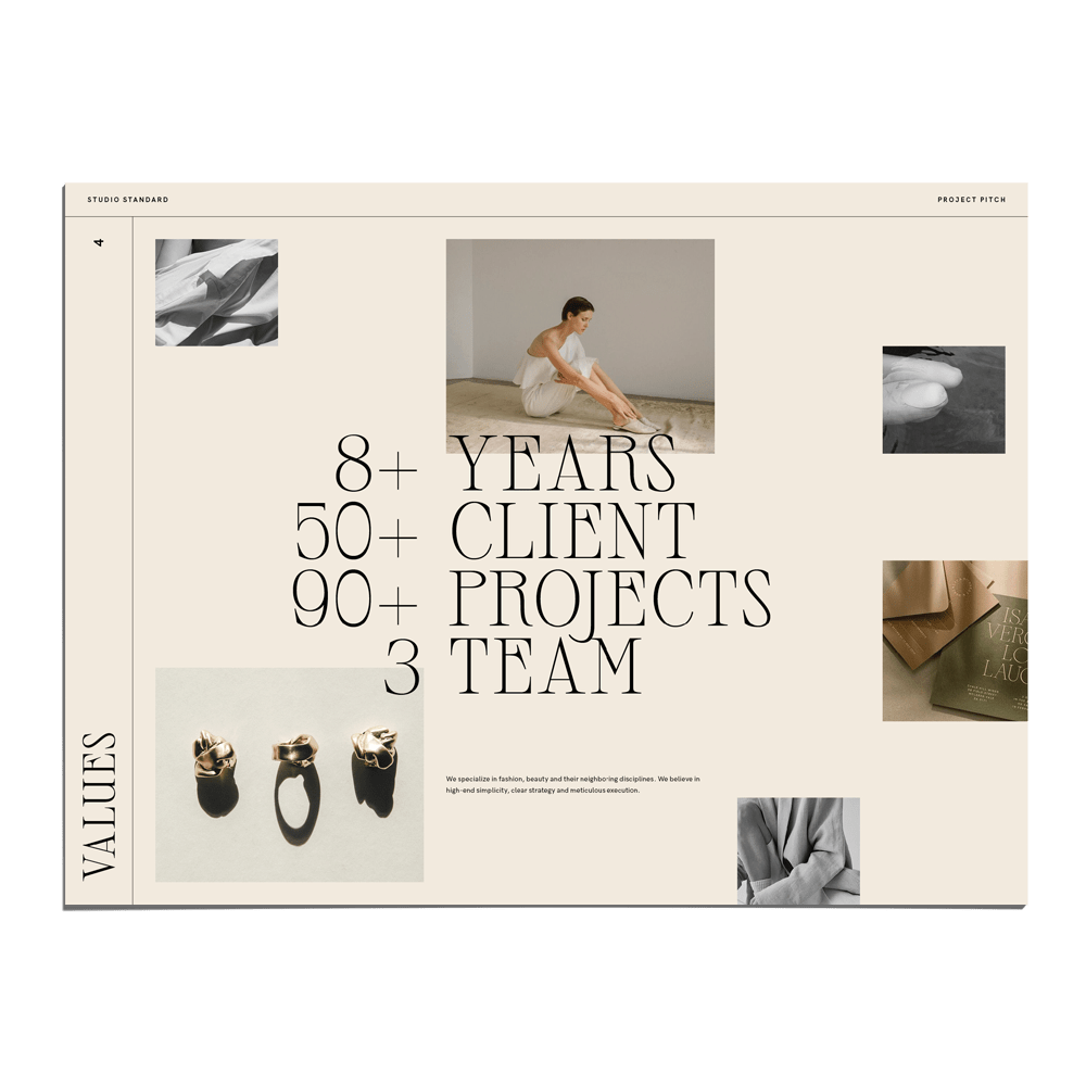 Considered Pitch Deck and Client Questionnaire - Studio Standard