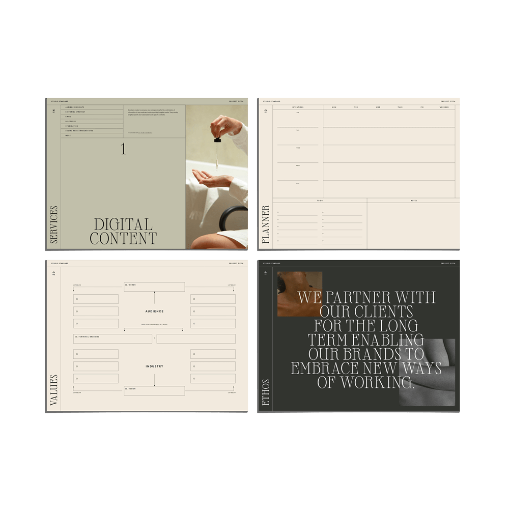 Considered Pitch Deck and Client Questionnaire - Studio Standard