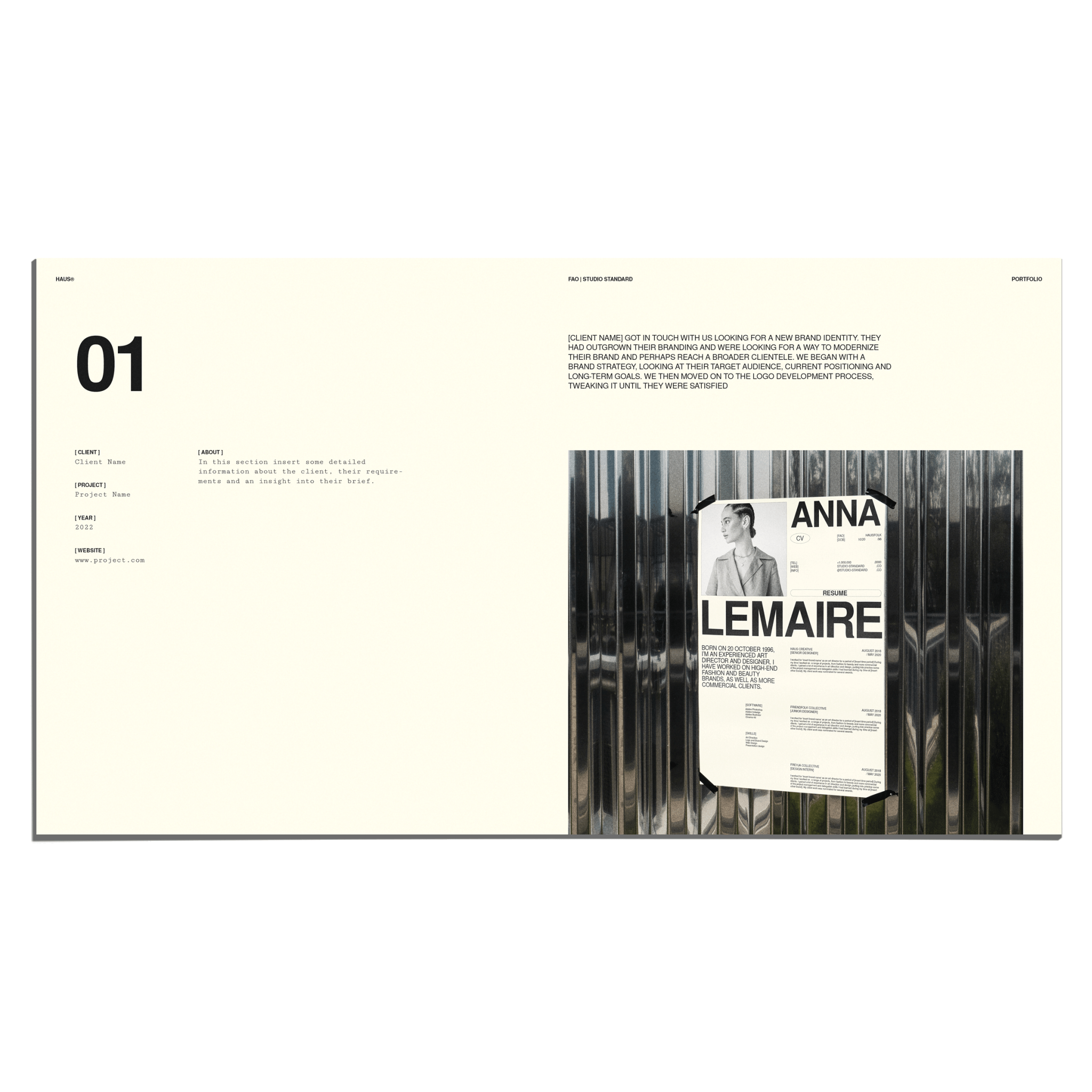 Haus Portfolio - Studio Standard