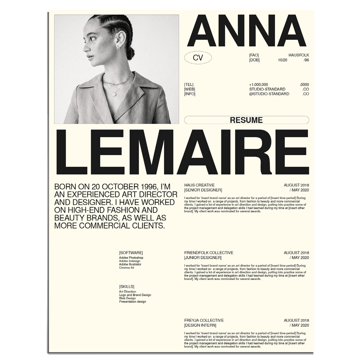 Haus Resume Kit - Studio Standard