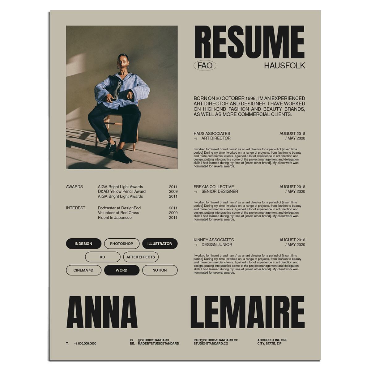 Haus Resume Kit - Studio Standard