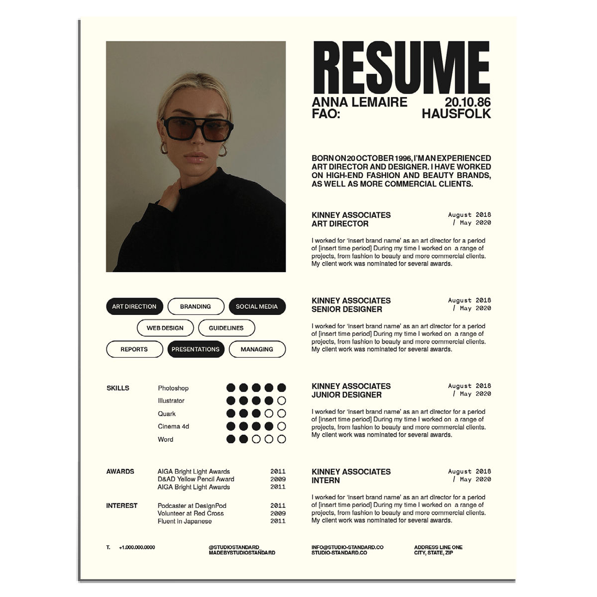 Haus Resume Kit - Studio Standard