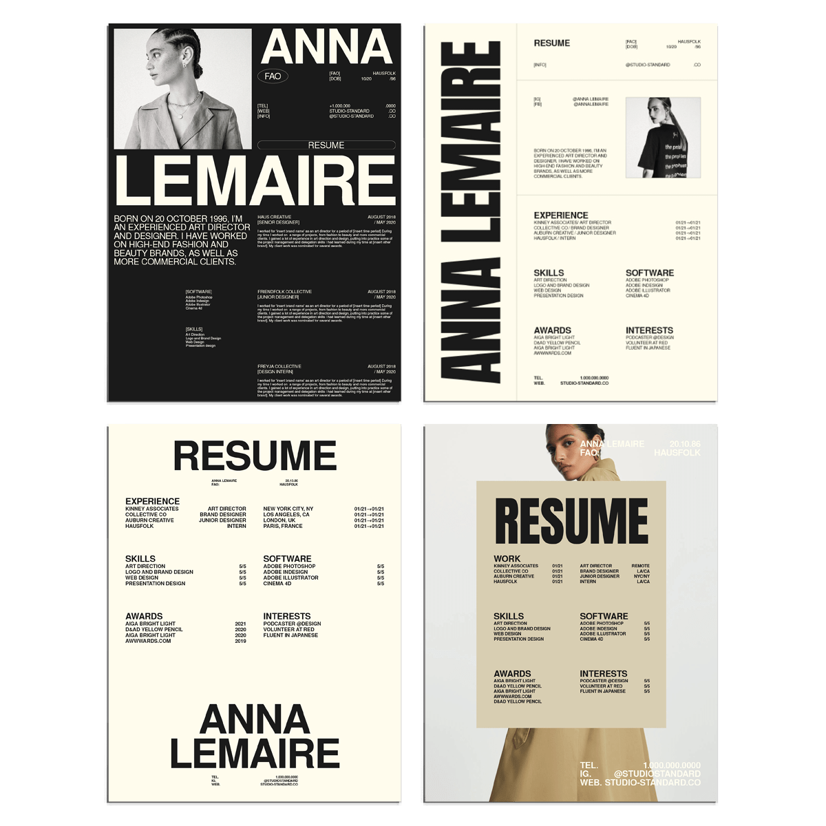 Haus Resume Kit - Studio Standard