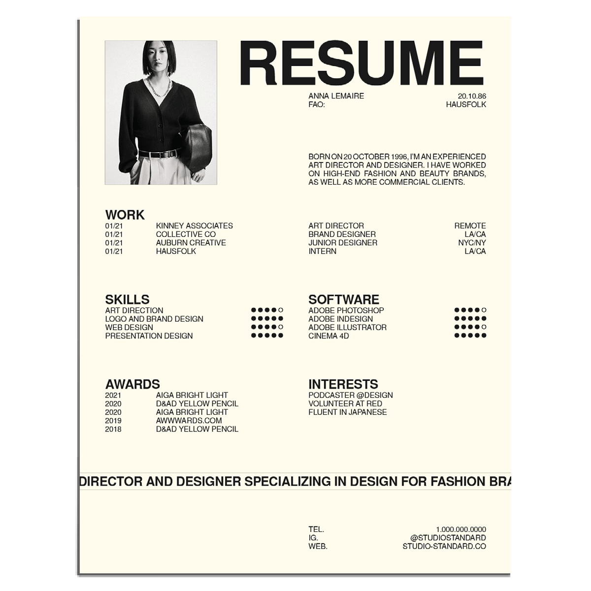 Haus Resume Kit - Studio Standard