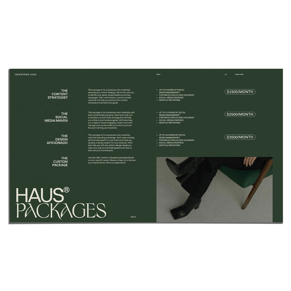 Haus Services Guide - Studio Standard