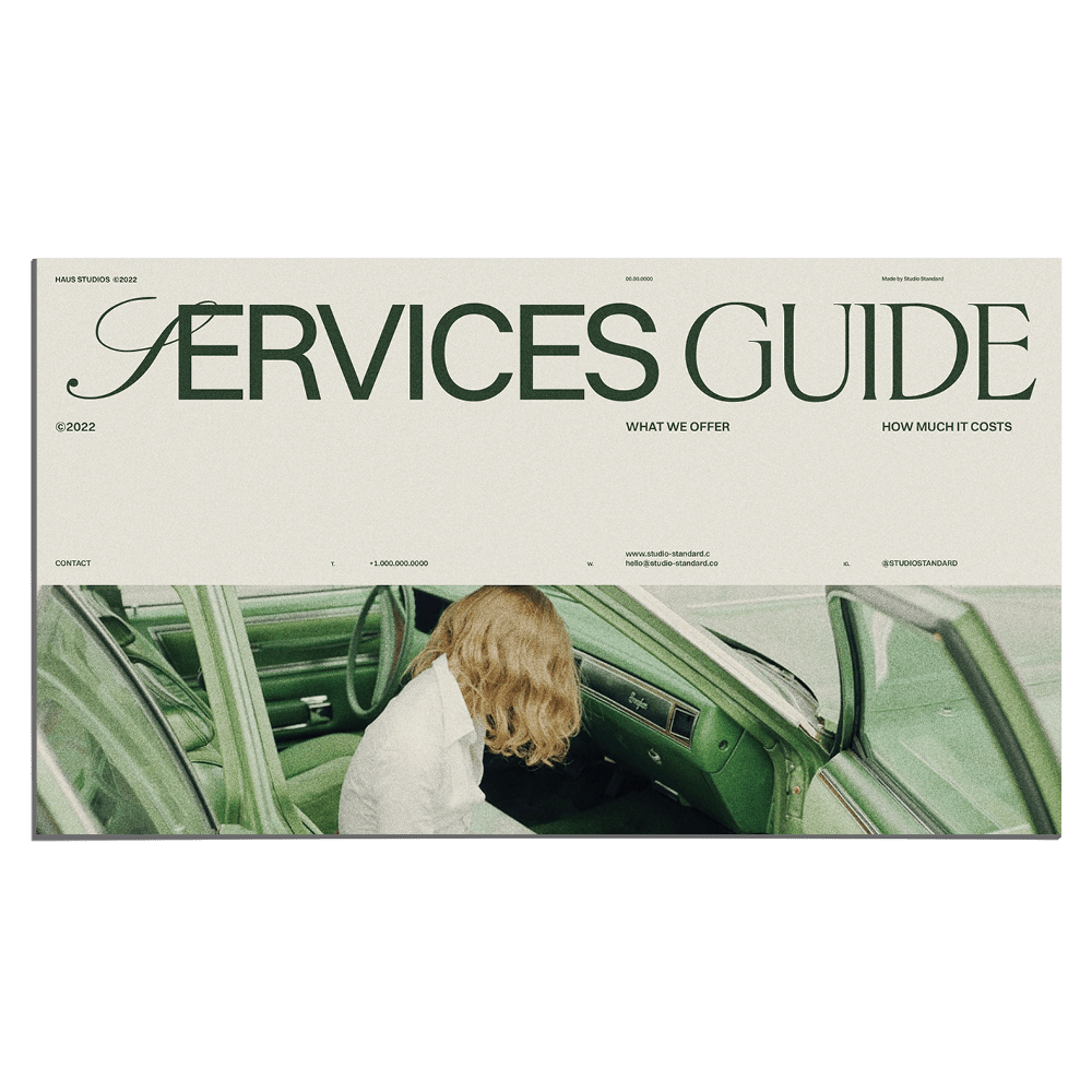 Haus Services Guide - Studio Standard