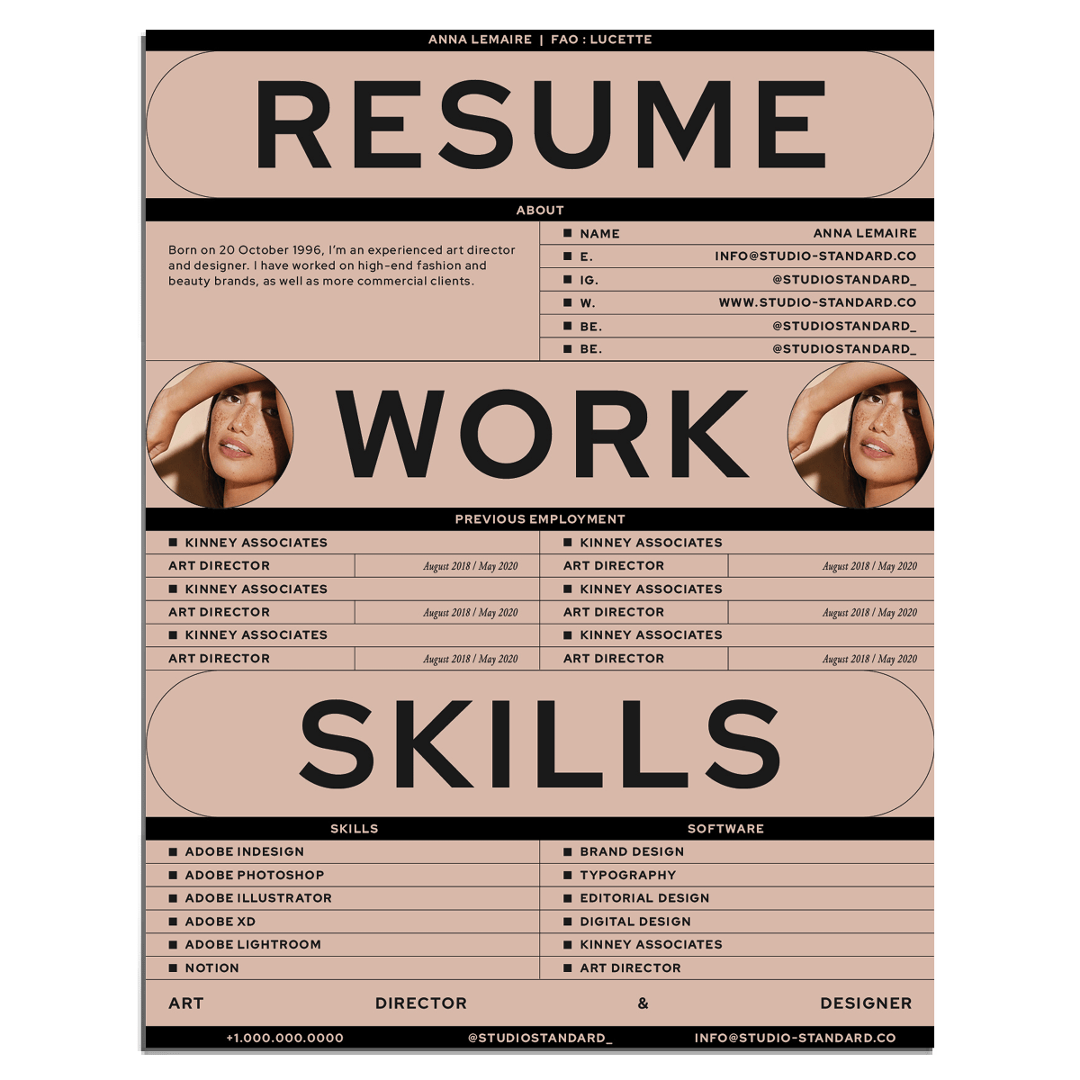 Lucette Resume Kit - Studio Standard