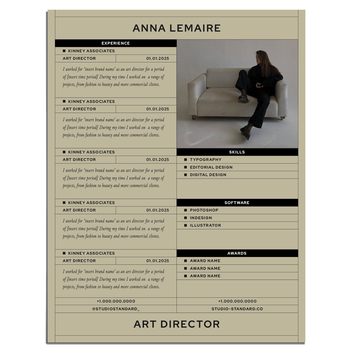 Lucette Resume Kit - Studio Standard