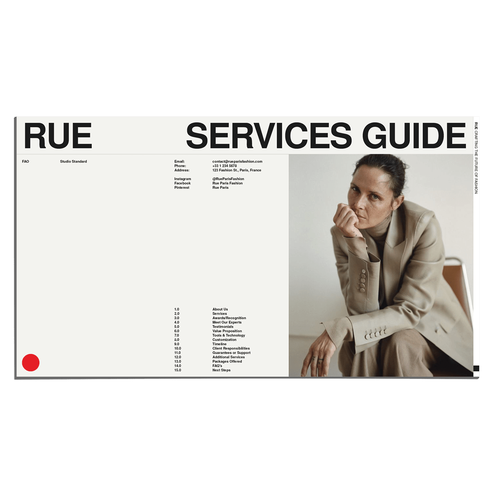 RUE Services Guide - Studio Standard