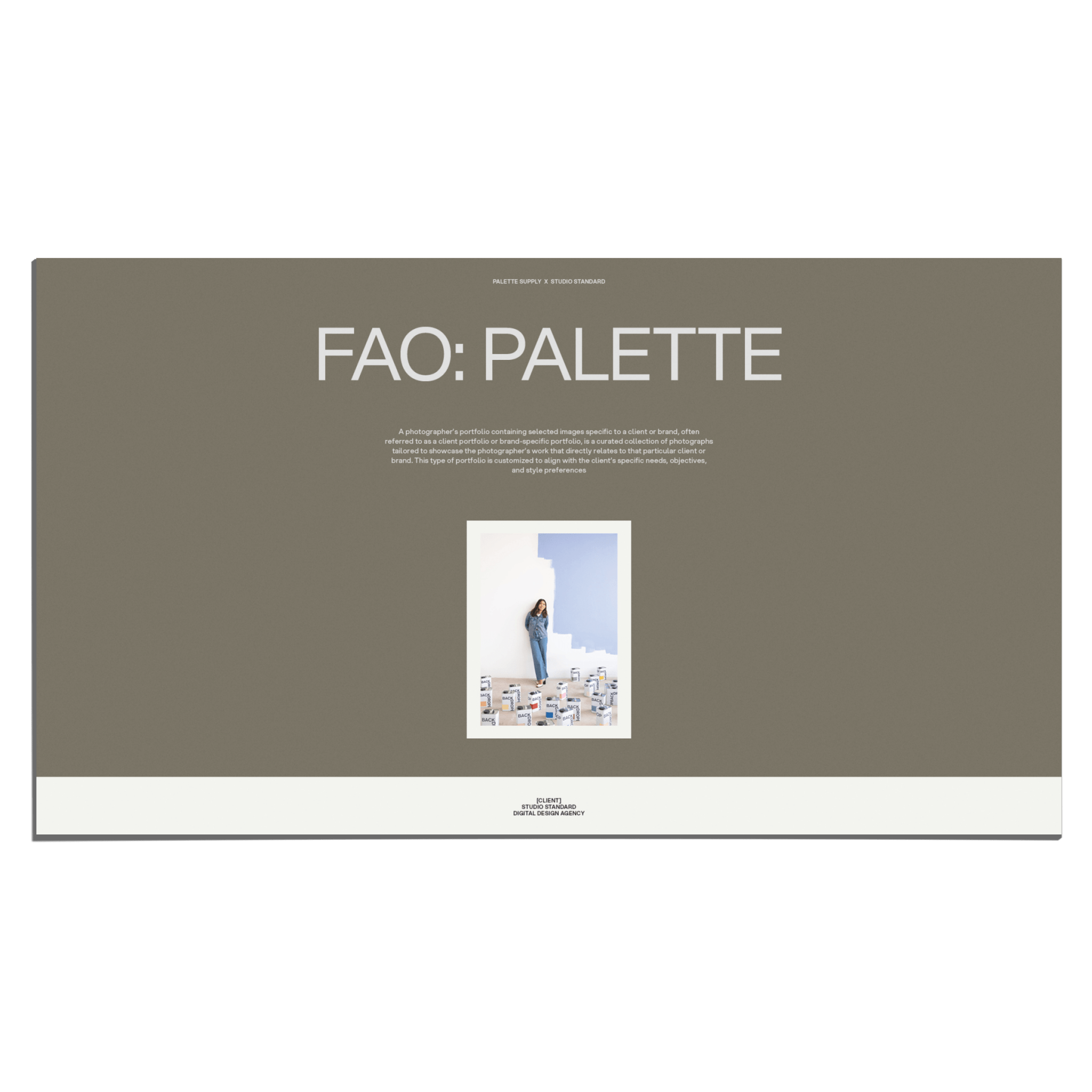 SS x Palette: Brand Specific Portfolio - Studio Standard