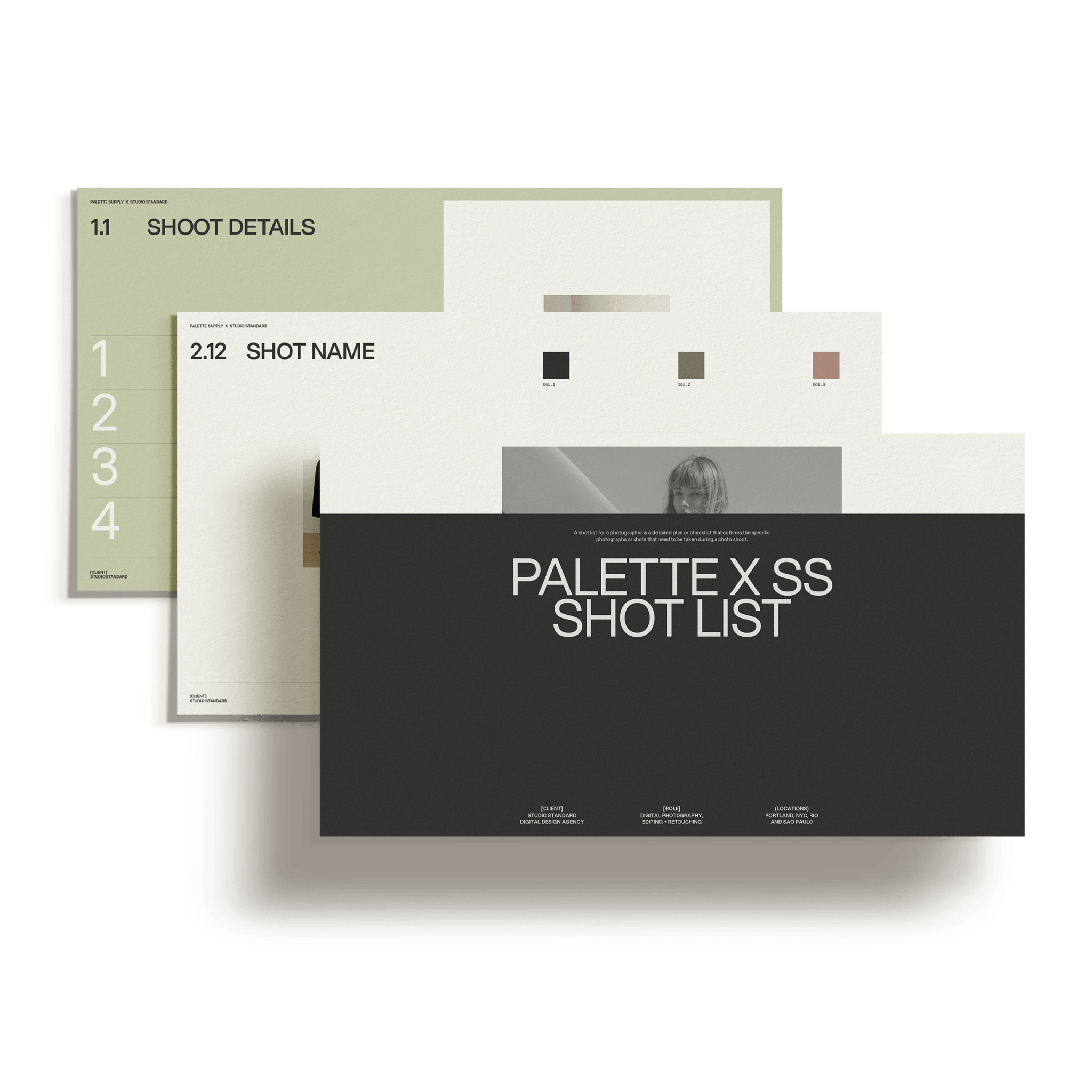 SS x Palette: Shot List - Studio Standard